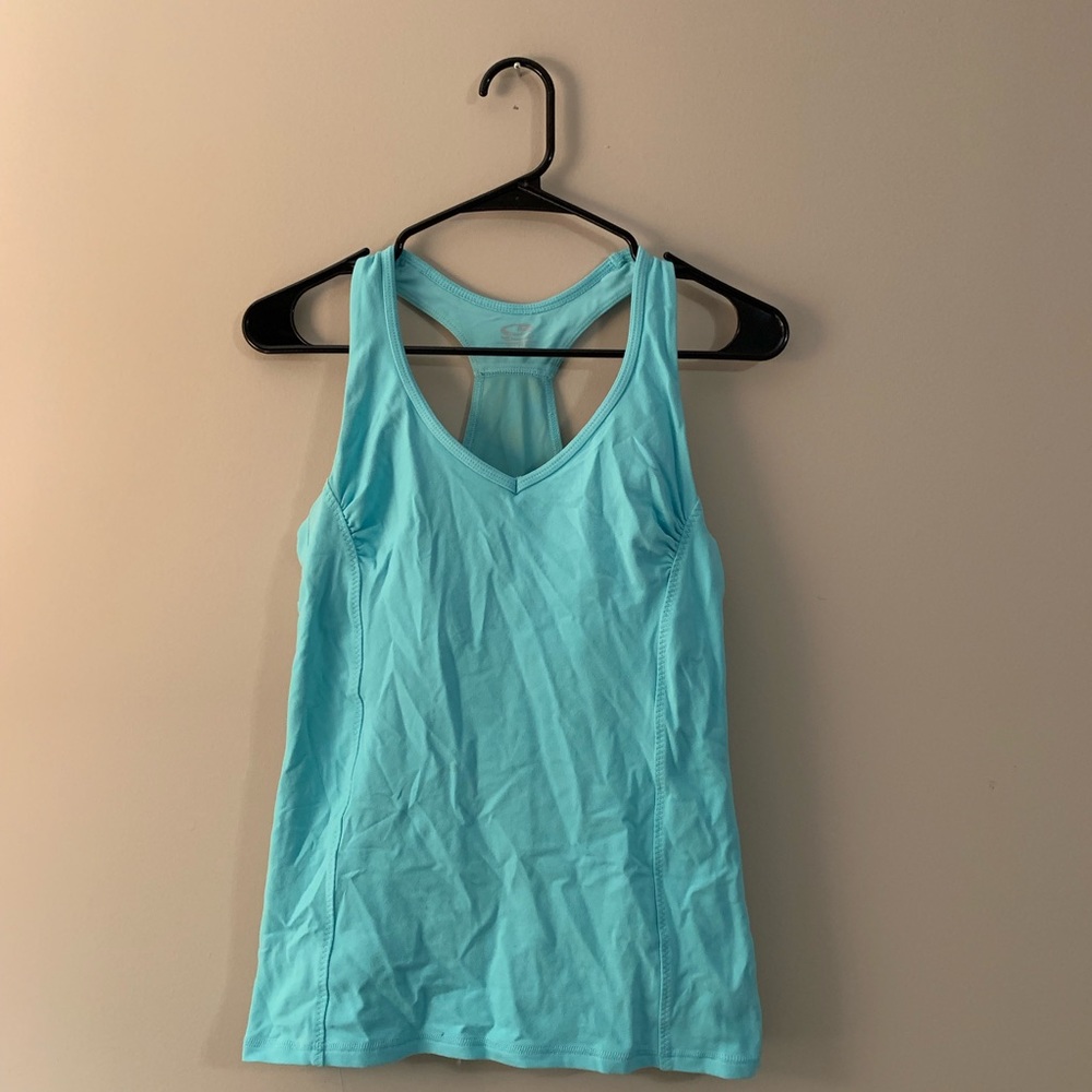 Light Blue Workout Sport Bra Tank